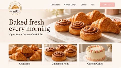 Sample bakery website